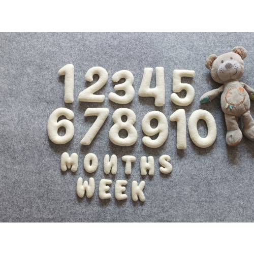 Baby milestone numbers set, Baby Monthly and Weekly Milestone Numbers Set, sheep boucle, newborn gift box,1 month onsie,baby milestone cards