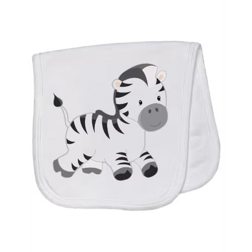 Inktastic Zebra Baby Burp Cloth