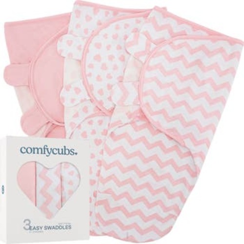 Easy Swaddle Blankets - Pack of 3, Small/Medium
