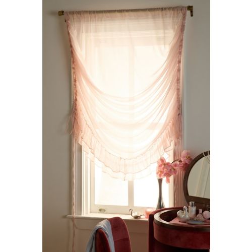 Ruffle Roman Shade Window Panel