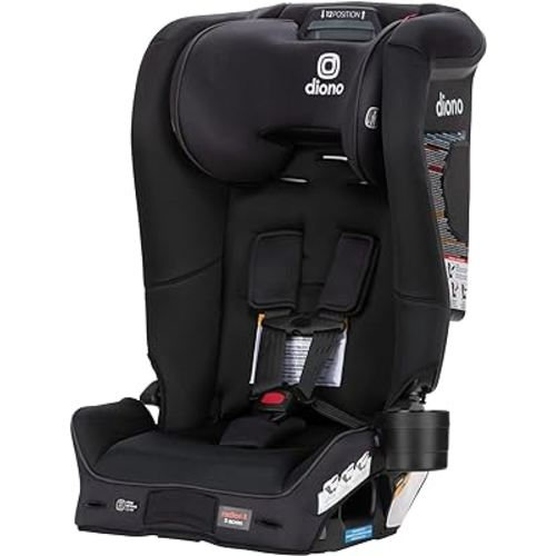 Diono Radian 3R SafePlus, All-in-One Convertible Car Seat, Rear and Forward Facing, SafePlus Engineering, 10 Years 1 Car Seat, Slim Fit 3 Across, Black Jet