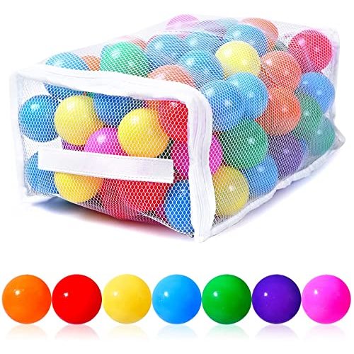 PlayMaty Ball Pit Balls - Colorful Ocean Pool Toys for Kids, Phthalate & BPA Free, 100pcs for Toddler Playhouse, Tent, or Playpen