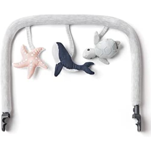 Ergobaby Evolve 3-in-1 Bouncer Toy Bar Accessory, Ocean Wonders Light Grey