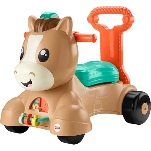 Fisher-Price Baby Learning Toy, Walk Bounce & Ride Pony Musical Walker & Ride-On for Infants & Toddlers Ages 9+ Months (Amazon Exclusive)
