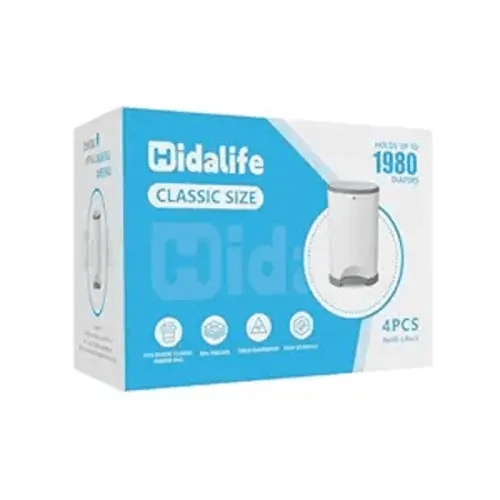 HIDALIFE Refills Compatible with Dekor Classic Diaper Pails, Disposable Diaper Trash Bags, Extra Thick Diaper Pail Refill Liners, Hold Up to 1980 Diapers (4 Pack)