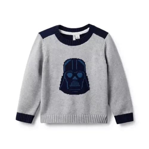 Boy Classic Grey Heather STAR WARS Darth Vader Sweater by Janie and Jack