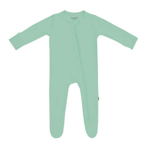 KyteBaby Zippered Footie in Wasabi -newborn