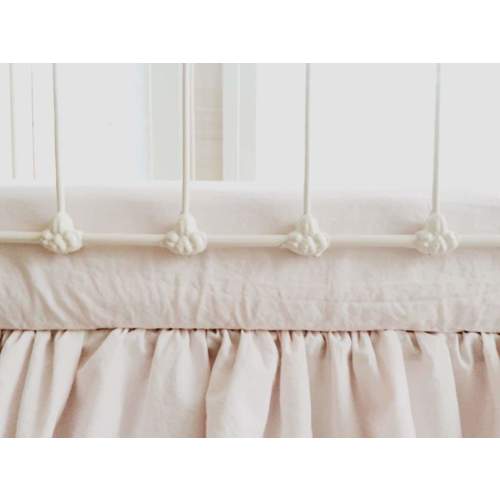 Baby Pink Fitted Crib Sheet | High Cotton Textile