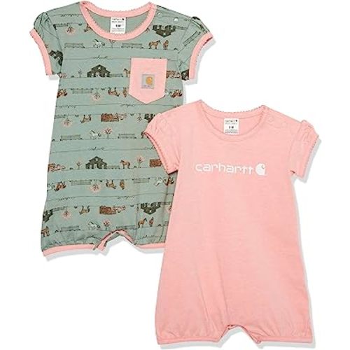 Carhartt baby-girls Short-sleeve Romper 2-piece Set