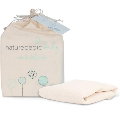 Naturepedic Organic Crib Mattress Cover Waterproof - Skin Friendly, Breathable & Absorbent Crib Mattress Protector - Removable Mattress Pad for Baby and Toddler Bed - Standard Crib Size : Baby