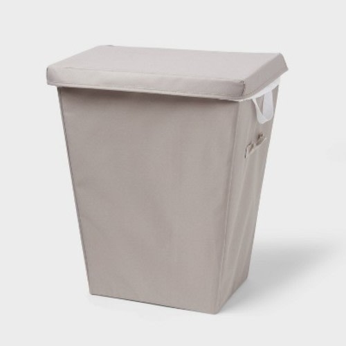 Gray Laundry Hamper with Lift Liner and Lid - Brightroom™: Clothes Basket, Dirty Clothes Storage, 80L Capacity