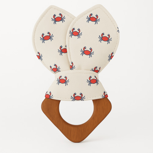 Baby Teething Ears - Crab | 100% Organic - Finn + Emma