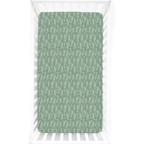 Crib Sheet Set 100% Jersey Cotton, Fitted Cotton Baby & Toddler Universal Crib Sheets (Green Sage)