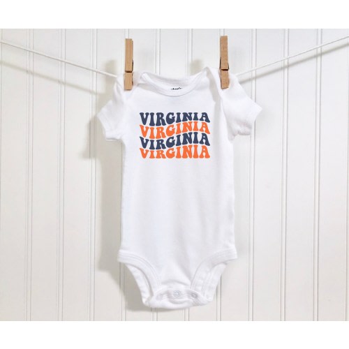 Virginia Baby Onesie® Virginia Infant Bodysuit Virginia Fan Baby Shower Gift Virginia Onesie® for Newborn