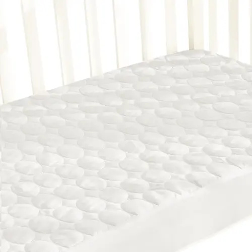 Crib Mattress Protector Pad Waterproof, Toddler Machine Washable & Dryer Fit Baby Bed Mattress Protector (Standard Size 52” x 28”)