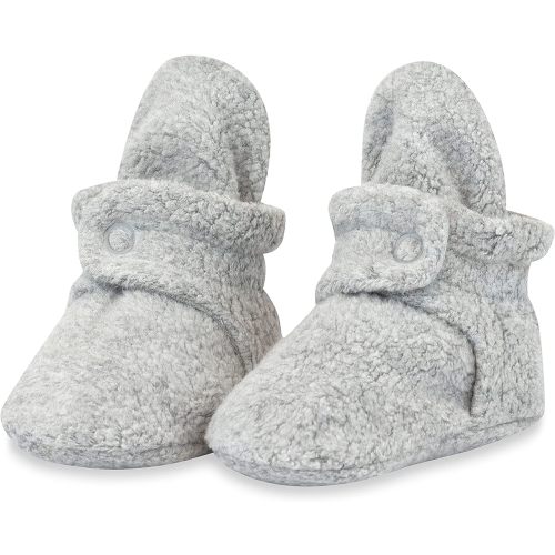 Zutano Unisex Fleece Baby Booties, Soft Sole and Non Slip | Stay On Slipper Socks for Infant/Toddler, Girls, Boys 3-24 Months