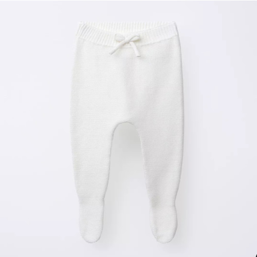 BOW FOOTED KNIT LEGGINGS - Light ecru | ZARA United States
