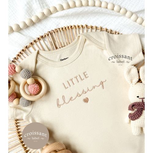 Little Blessing Baby Onesies®, Miracle, Christian, Scripture, Bible, Baby Onesie, Embroidered Baby Easter Outfit, Easter Minimal