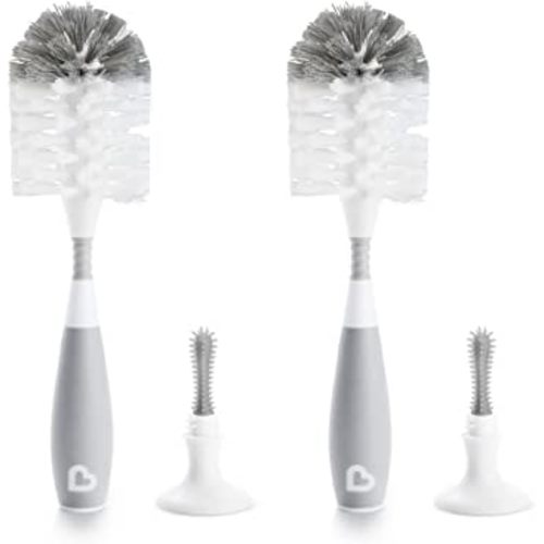 Munchkin® Bristle™ Bottle Brush, Grey, 2 Pack