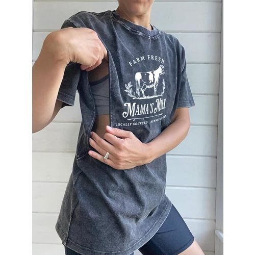 Zip Open Breastfeeding Shirts