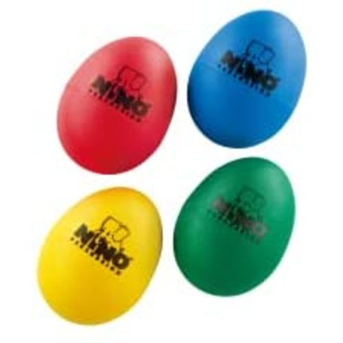Nino Percussion Plastic Egg Shaker Set, 4 Pieces - For Classroom Music or Playing at Home, 2-YEAR WARRANTY (NINOSET540),Red, Blue, Green, Yellow