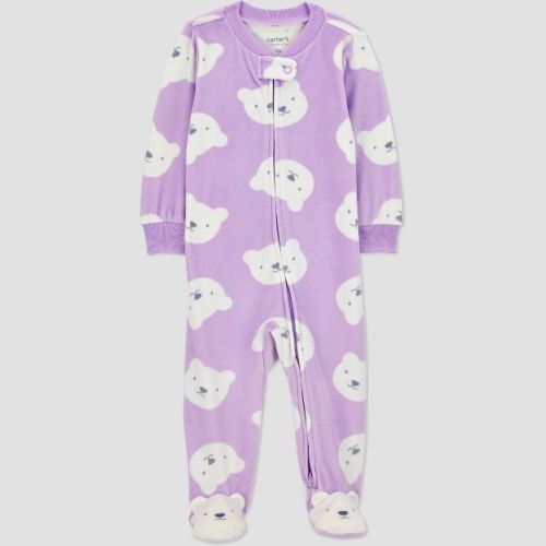 Carter's Just One You® Baby Girls' Bears Sleep N' Play - White/Purple