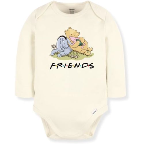 Classic Pooh And Friends Cute Baby Bodysuit Shirt Premium Custom Baby Clothes Unisex Gift for Mom Newborn