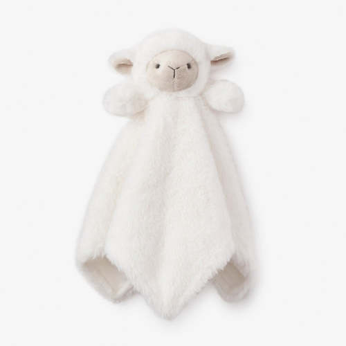 Plush Lamb Baby Security Blanket WHITE / 15x15