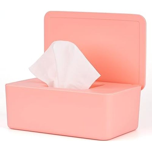 Baby Wipes Dispenser, Wipe Holder for Baby & Adult,Keeps Wet Tissue Fresh, Non-Slip Wipes Case, Flushable Wipe Container with Sealing Design Lid