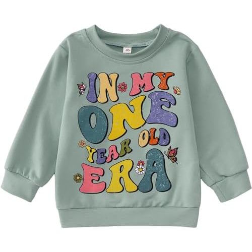 BOUTIKOME In My One-Seven Years Old Era Sweatshirt Toddler Girls 1st 2nd 3rd 4 5 6 7th Birthday Outfit B-day Shirt Pullover