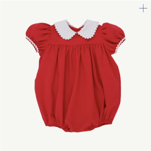Cindy Lou Bubble (Pique) - Richmond Red with Worth Avenue White