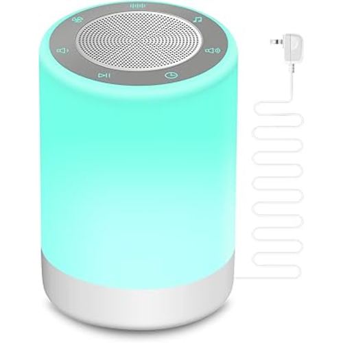 Sound Machine,White Noise Machine for Baby with Night Light, 32 High Fidelity Sounds,Plug in,5 Timers & Memory Feature, Noise Machine for Baby Kids Adults,Home