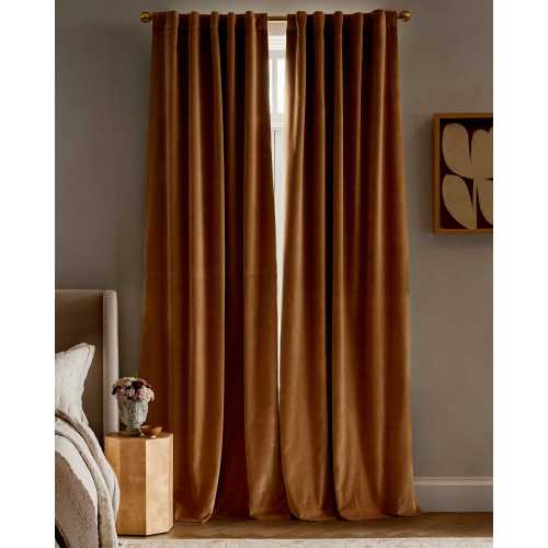 Cotton Velvet Room Darkening Curtain