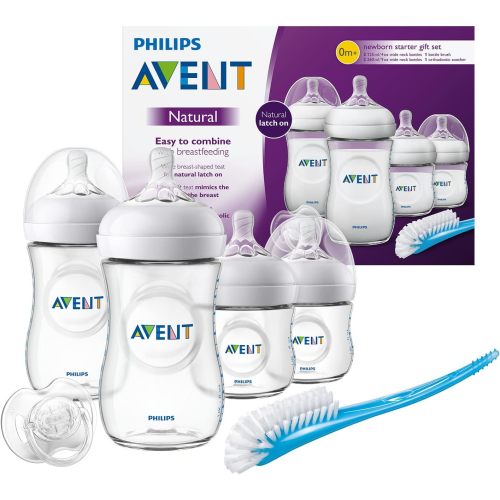 Philips Avent Natural Baby Bottle Newborn Starter Gift Set, Clear