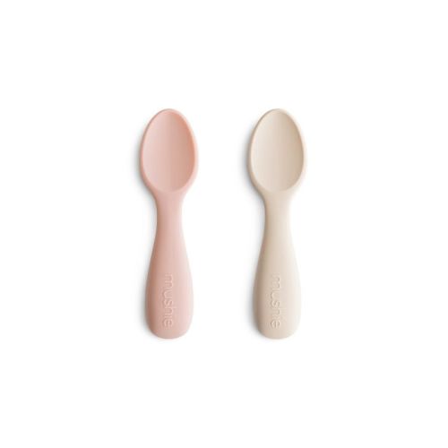Silicone Toddler Starter Spoons 2-pack Blush/shifting Sand One Size