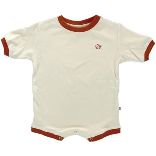 Baby Boy Girl Geneve Oversized Brushed Jersey Romper - Cute Embroidery | Popular Instagram Baby Pics. | Spring Fall Winter