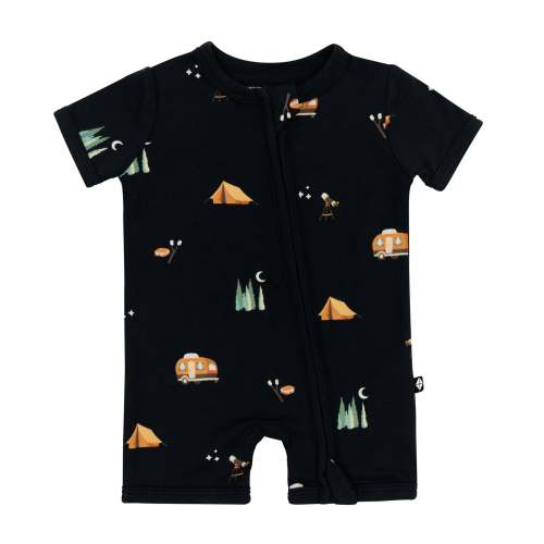 Zippered Shortall Romper in Under the Stars