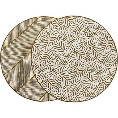 Toddlekind 100% Organic Cotton 48" Reversible Quilted Luxe Play Mat for Babies/Toddlers, Multifunctional, Sand Castle (Ochre/Gold)