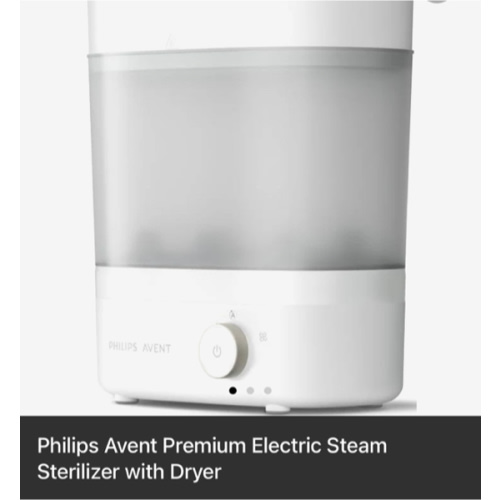 Philips Avent Baby Bottle Sterilizer and Dryer Premium, Removes 99,9% of Bacteria, Chemicals Free, Capacity 6 Bottles/Teats/Accessories, Modular Space Saving Design, Model SCF293