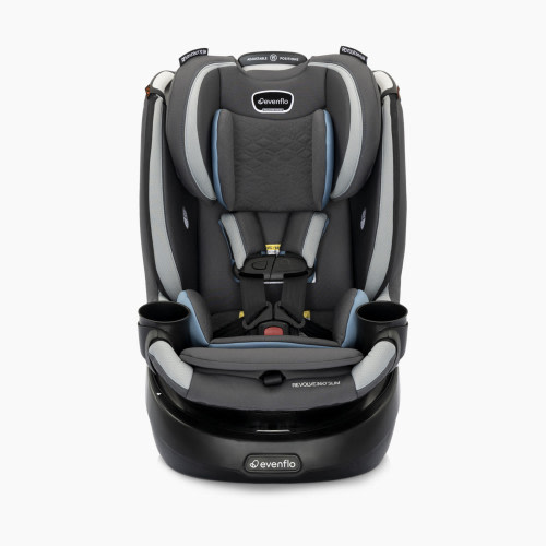 Evenflo Revolve360 Slim 2-in-1 Rotational Car Seat with Quick Clean Cover - Stow Blue
