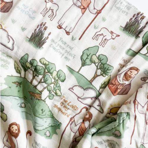 The Good Shepherd Deluxe Swaddle Blanket | littlelightcollective
