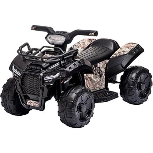 ATV for Kids, 6V Battery Powered Toddler 4 Wheeler w/Music, Light, 1.2mph Max Speed, Kids ATV 4 Wheeler for Ages 1½ to 3½ Years, Black