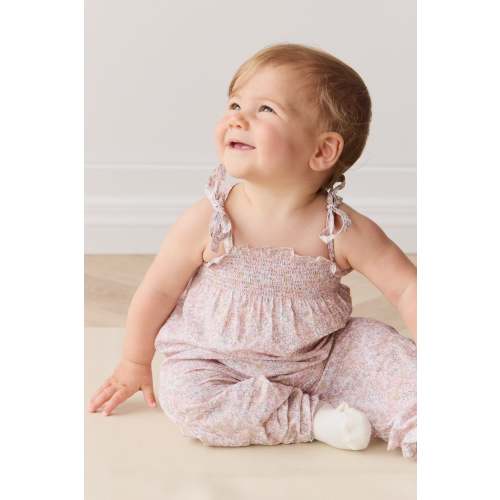 Organic Cotton Summer Playsuit - Chloe Mauve