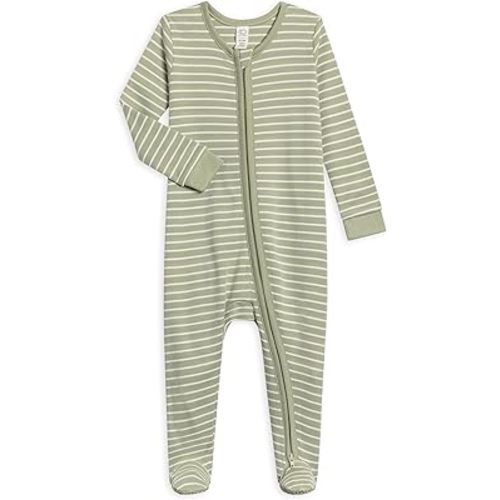 Colored Organics Baby Organic Cotton Peyton Zip Up Footed Sleeper