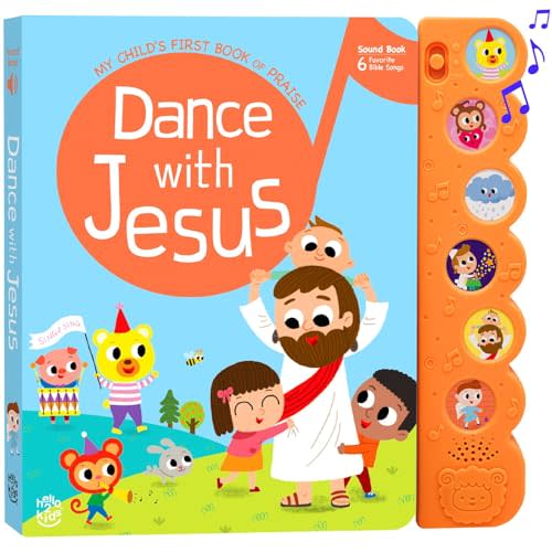 Dance with Jesus Christian Sound Books for Kids - 6 Bible Songs - Christening, Baptism Gifts for Boys and Girls - Religious Toys, Interactive Music Books for Toddlers - Baby Dedication