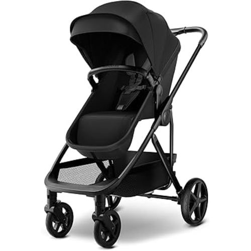 MAMA & BABY Rovee Bassinet Baby Stroller, 2-in-1 Foldable Infant Stroller with Reversible Seat