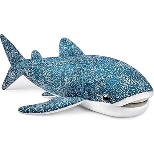 ZHONGXIN 33" Realistic Whale Shark Plush Toy - Large, Weighted, Soft Ocean Sea Creature, Unique Gift for Kids