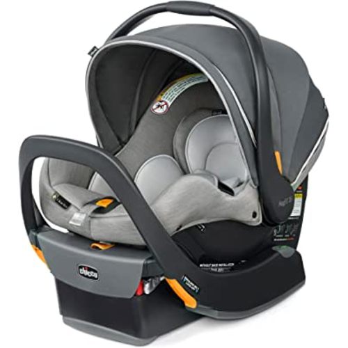Chicco KeyFit 35 Zip ClearTex Infant Car Seat and Base - Rear-Facing for 4-35 lbs Infants, With Head/Body Support, Zip Shield, Compatible with Chicco Strollers