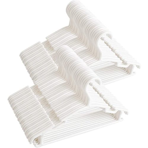 GoodtoU Baby Hangers Kids Hanger Plastic Toddler Hangers Childrens Infant White Hangers 80 Pack - 80 kid hangers