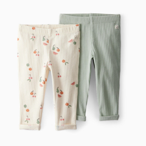Little Planet 2-Pack Organic Cotton Rib Leggings - Multi
